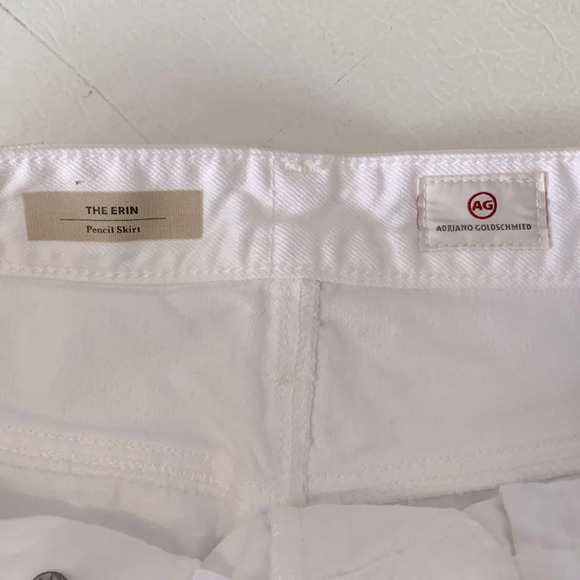 AG Adriano Goldschmied The erin pension/jean white distressed skirt size 30 - Picture 4 of 4